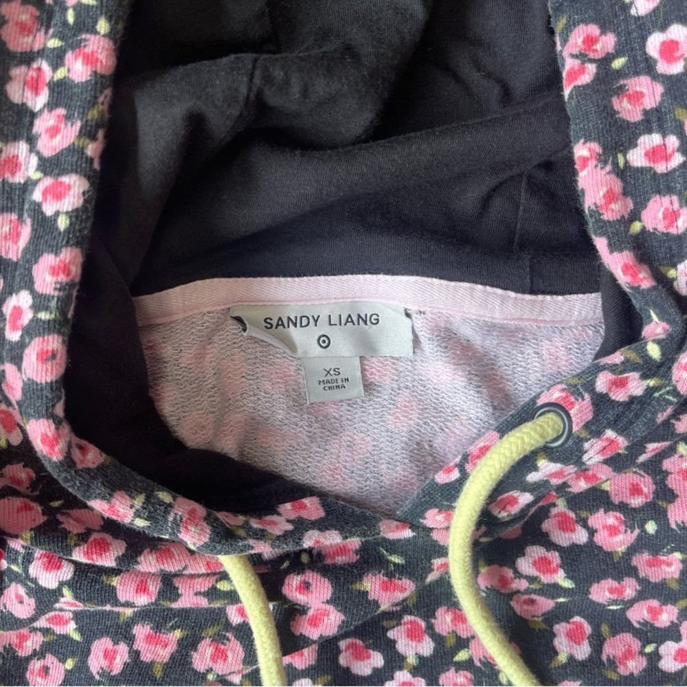 Sandy Liang x Target Floral Print Ruffle Hooded Sweatshirt - Size XS - Picture 6 of 12